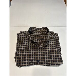 Robert Talbot Button Up Shirt XL Mens Regular Long Sleeve Brown #4915